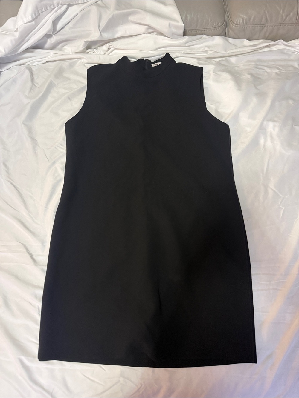 Zara Black Sleeveless Shift Dress